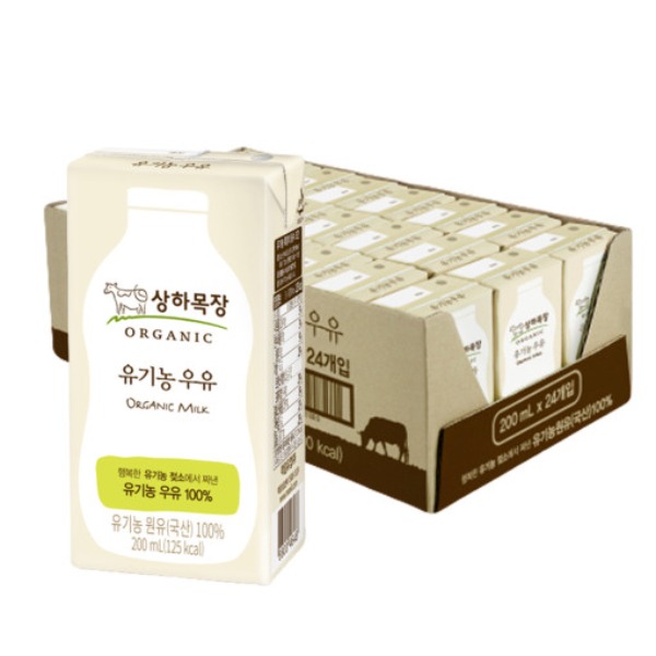 상하목장 유기농우유 멸균 (200ml X 24개입)